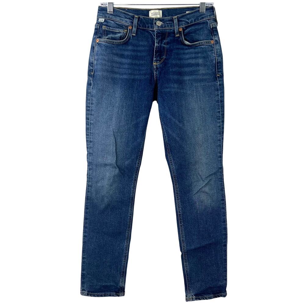 Citizens of Humanity Women's Denim Blue Racer Jeans Straight Leg Casual Size 24
